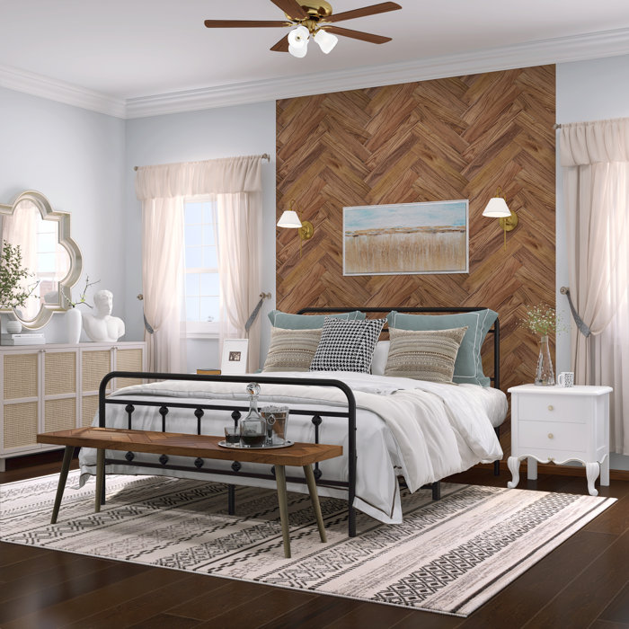 Andover Mills™ Ashburton 40" Standard Modernism Metal Bed Frame with